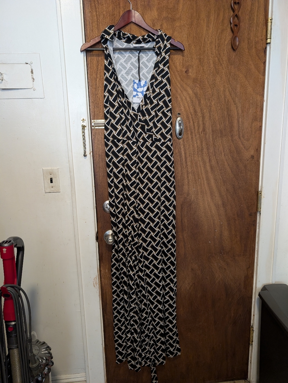 Diane Von Furstenberg x Target Black Tan and White Jumpsuit 1XL Brand NWT